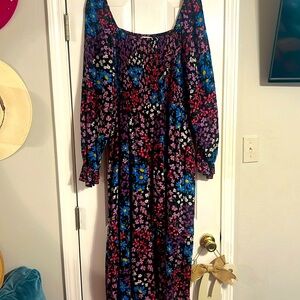 Terra & Sky Smocked Floral Dress